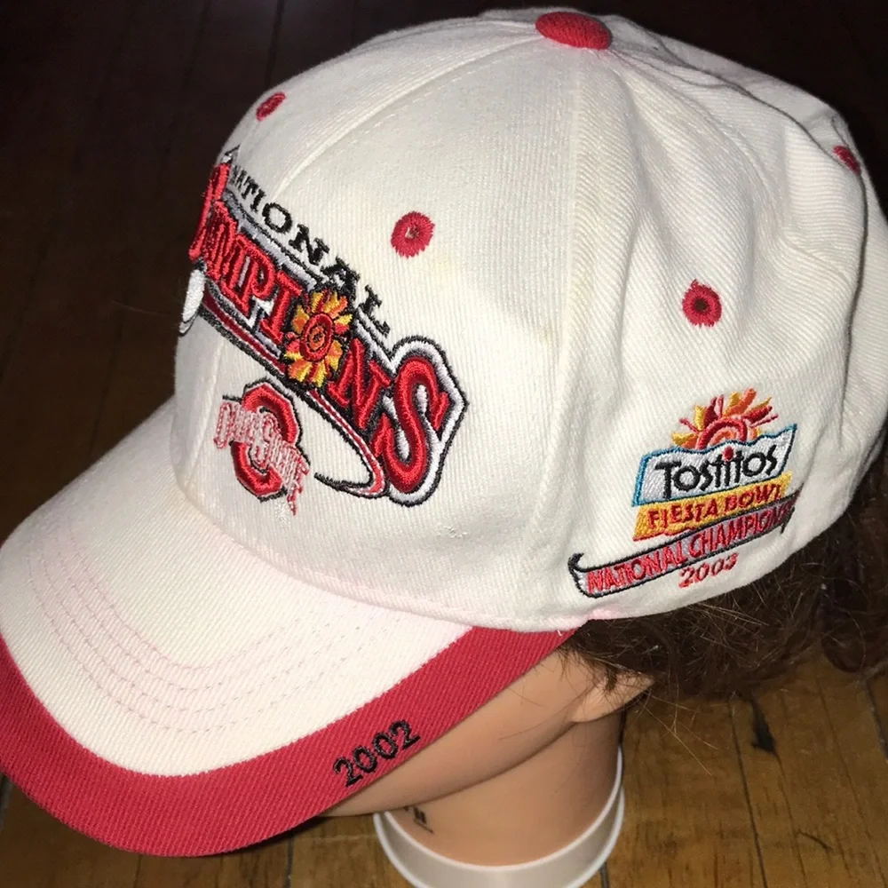 Ohio State National Champions 2003‎ White and Red Baseball Cap
